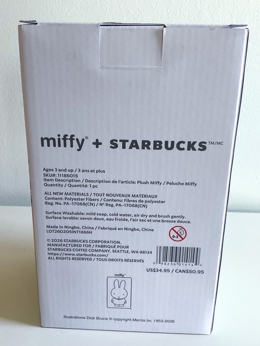 NWT Miffy + Starbucks Plush - Picture 4 of 4